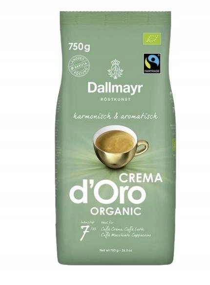 Dallmayr Crema d'Oro Kawa Ziarnista harmonisch & aromatisch Gran Verde 750G
