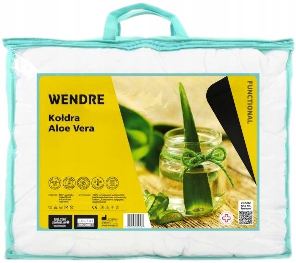 KOŁDRA Z ALOESEM WYRÓB MEDYCZNY ALOE VERA 160x200 Kod producenta Forever puszysta Aloe Vera