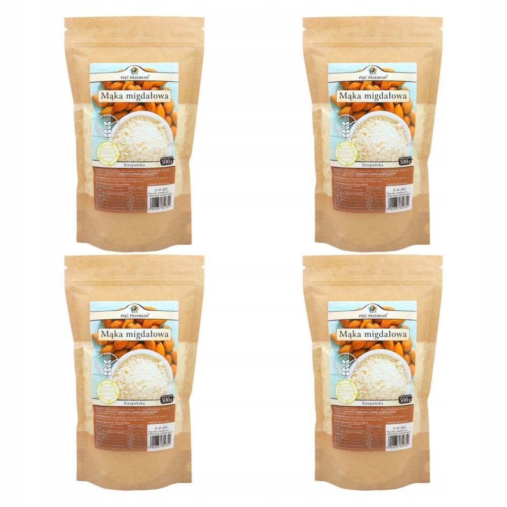 4 x Mandlová mouka bezlepková 500 g Pět proměn