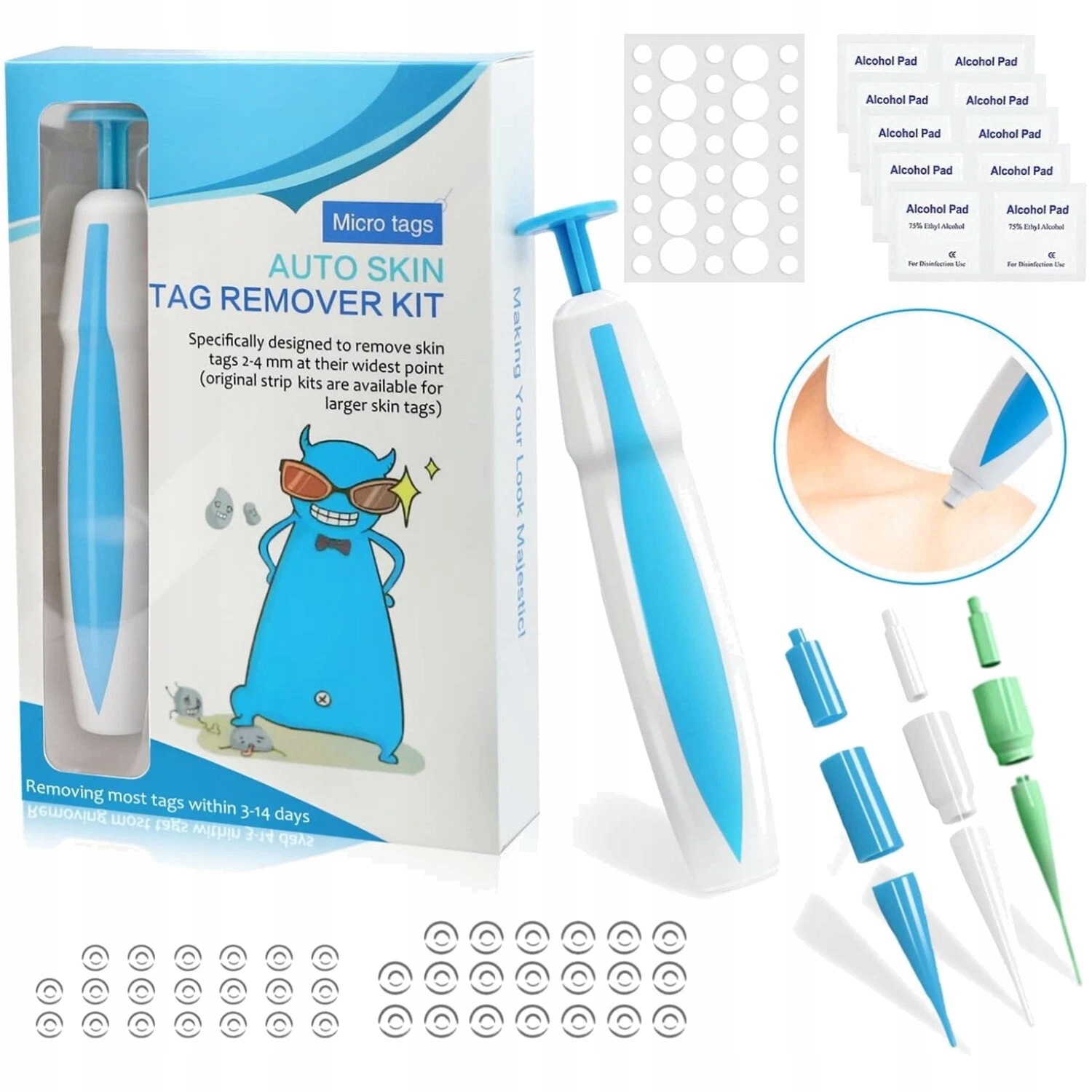 2 v 1 Tag kůže Sada na odstraňování bradavic