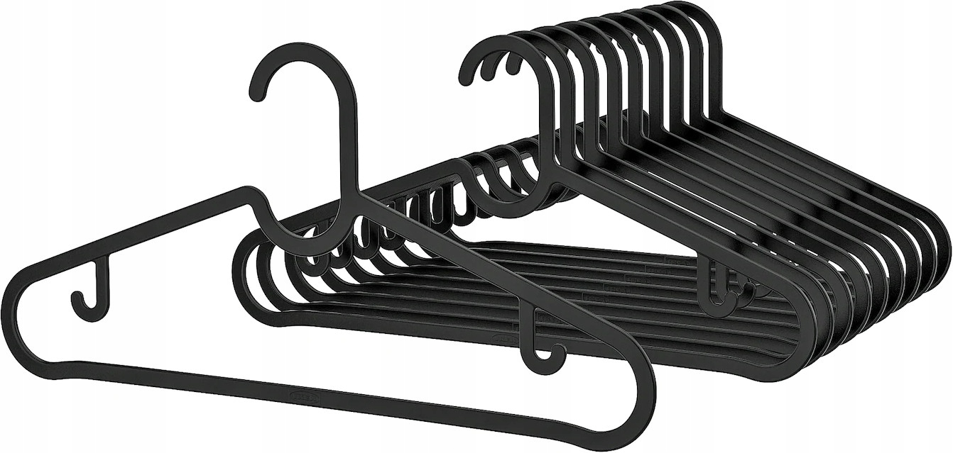 

Ikea Spruttig Wieszaki Czarny 10 Sztuk Zestaw