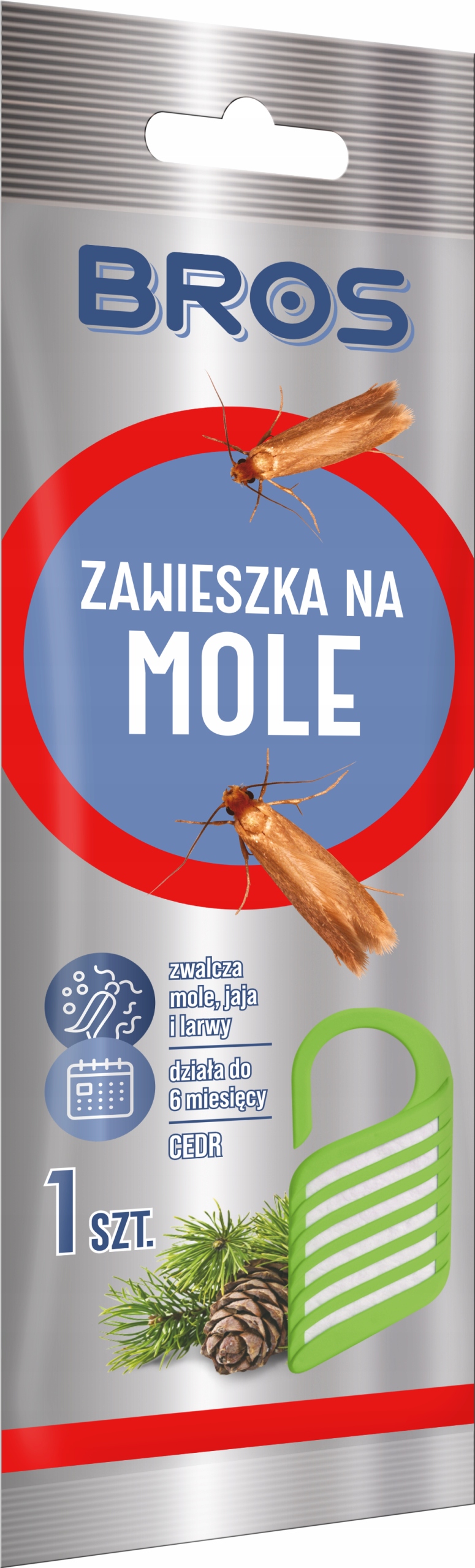 

Bros Zawieszka Mole Odzieżowe Szafy Cedrowa 1szt