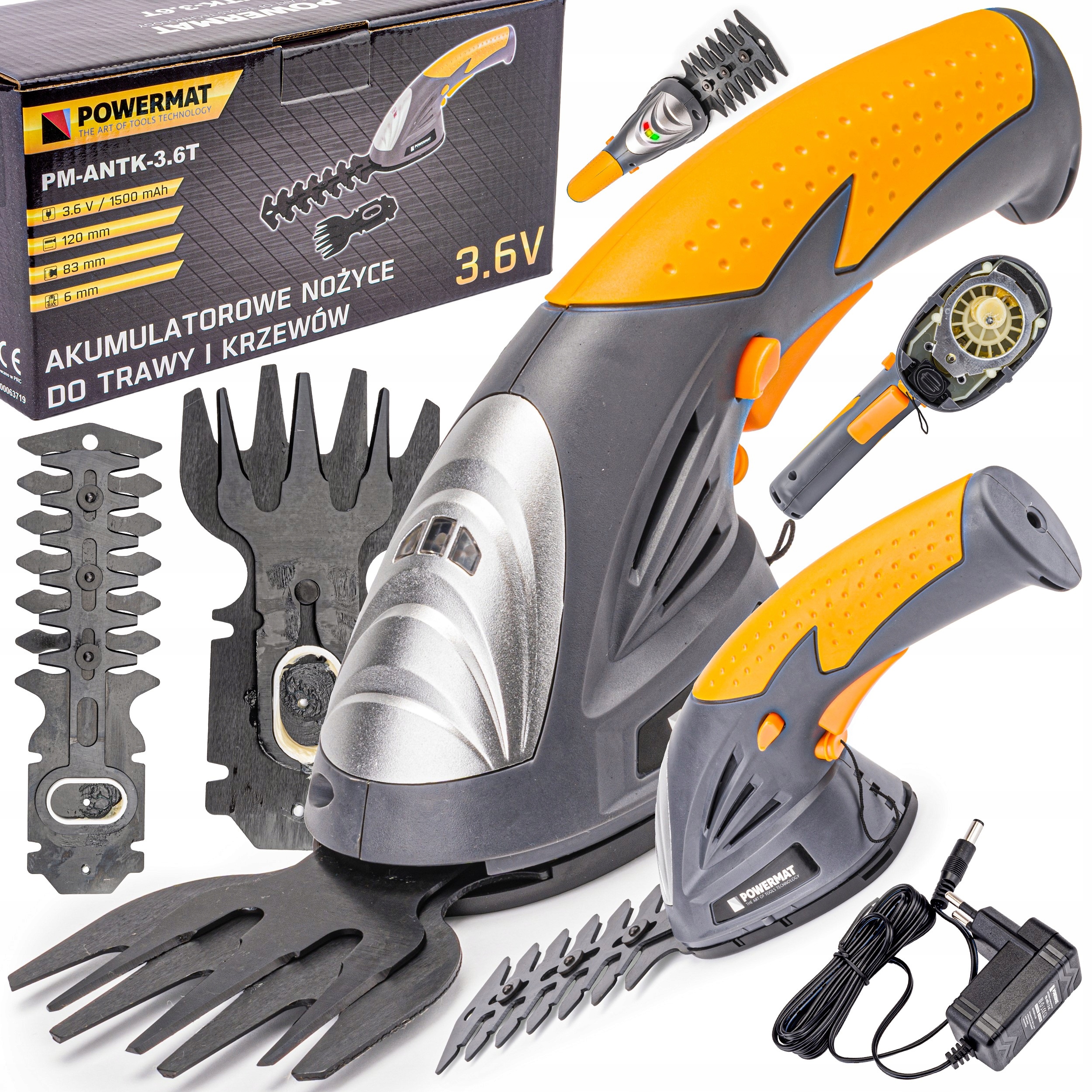 Akumulátorové Nůžky Na Trávy Keřů Živých Plotů 3,6V Zahradní nůžky 2x Čepel