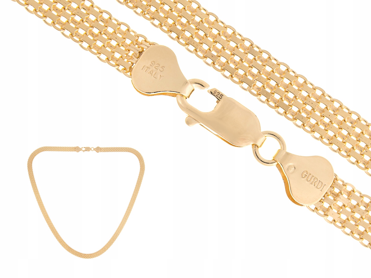 Stříbrný Řetízek Bismarck 45 CM 6,1 MM Italy 5-ŘADÝ Dárek