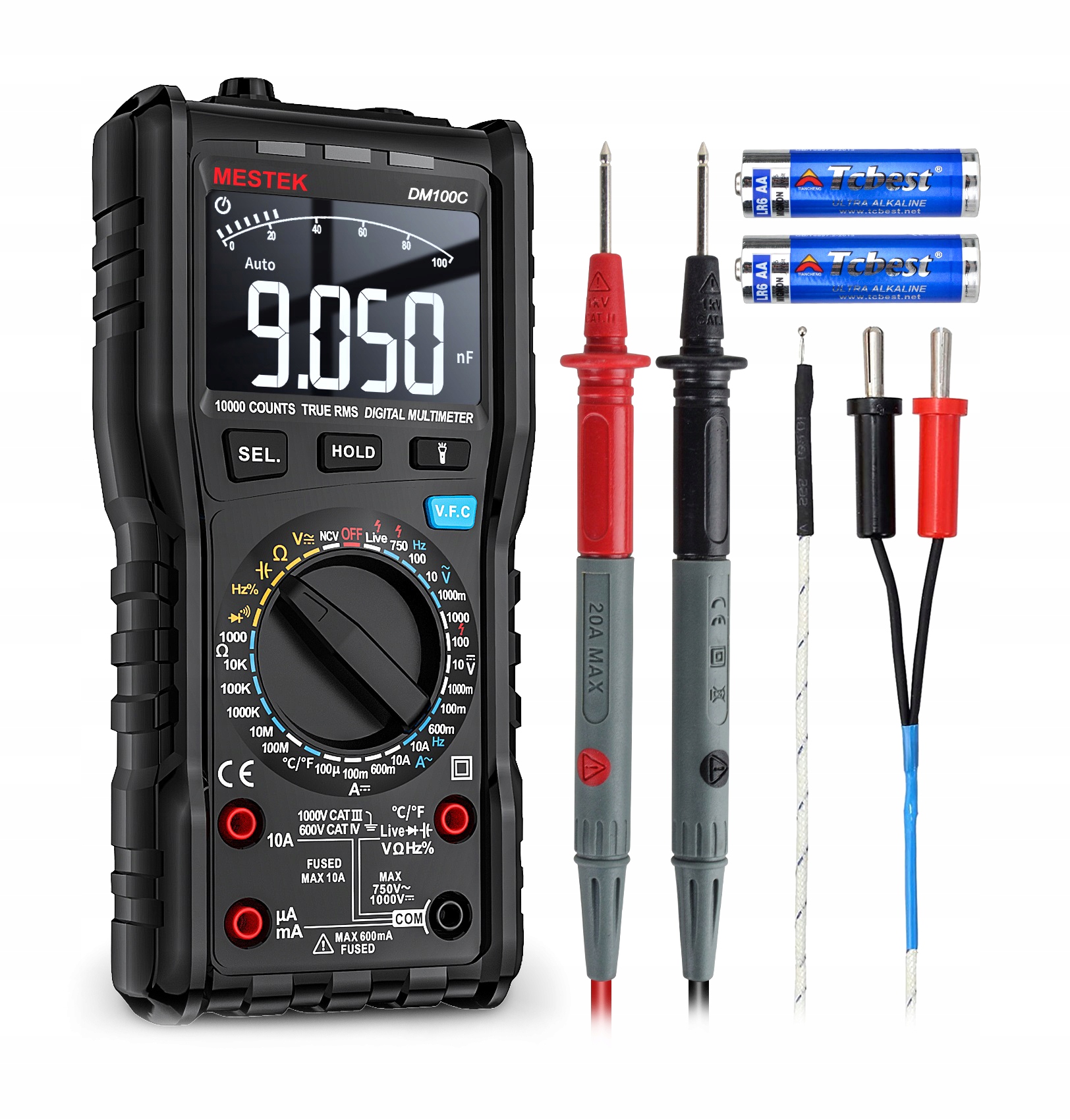 Profesionální digitální multimetr s elektrickým odběrem proudu Mestek DM100C