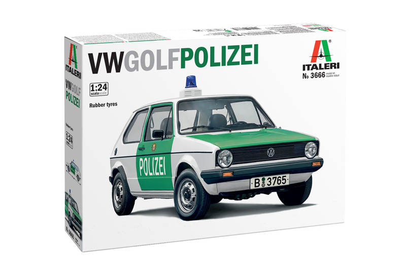 Vw Golf Polizei Italeri 3666 měřítko 1/24