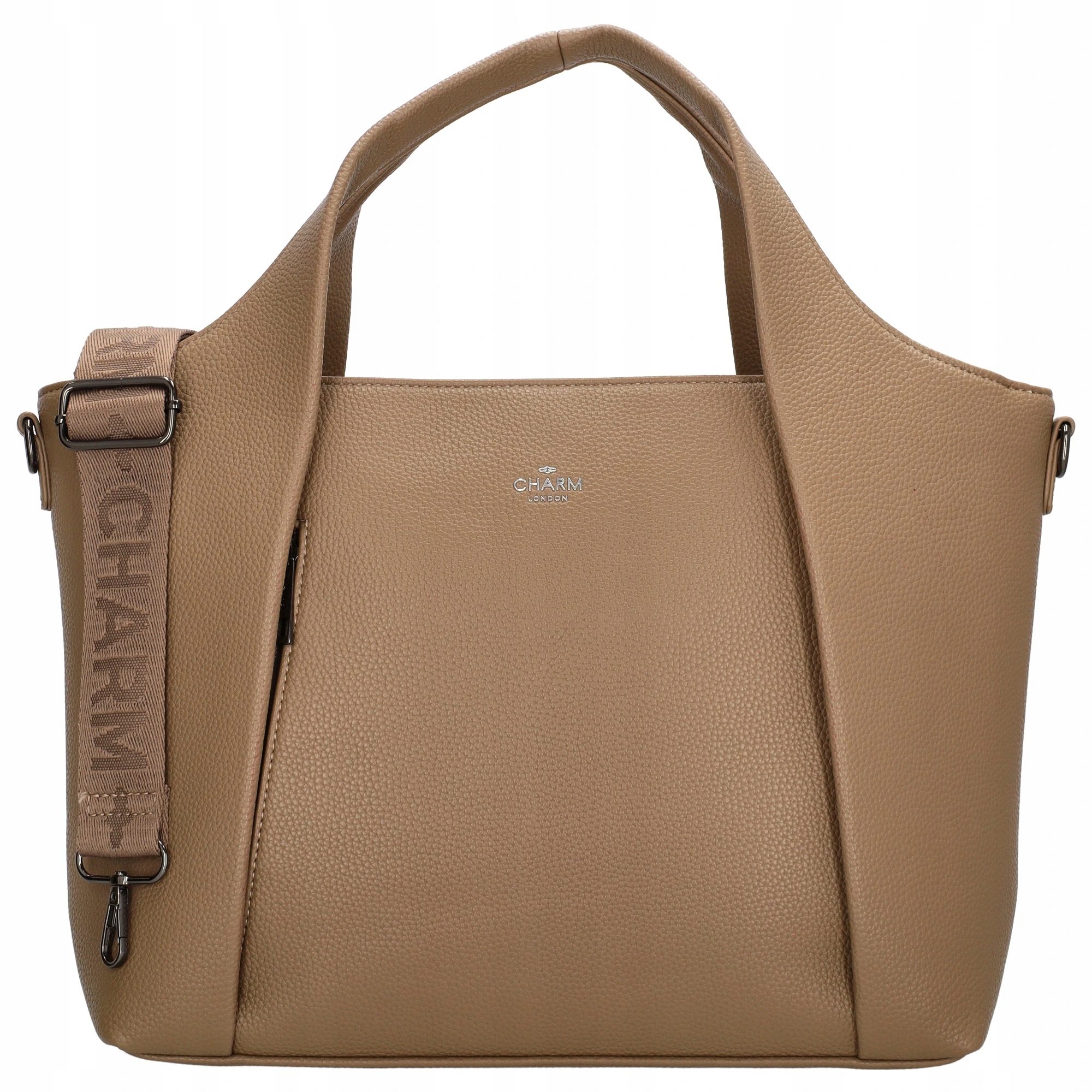 Prémiová kožená kabelka Mulberry Street Charm London 15 L taupe