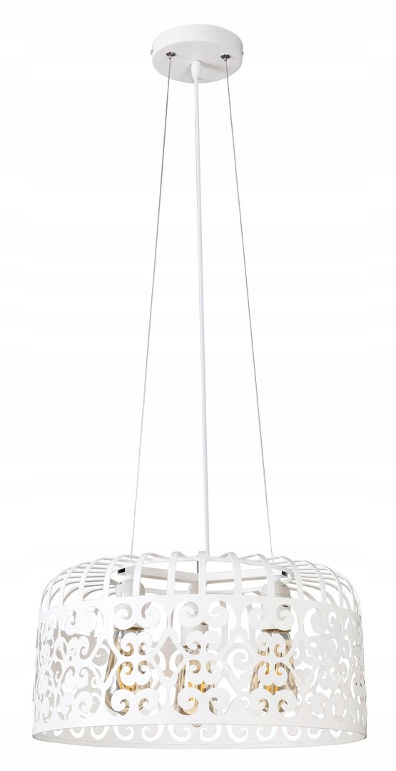 Závesná lampa vintage biela matná do obývacej izby a jedálne 175 cm Rabalux