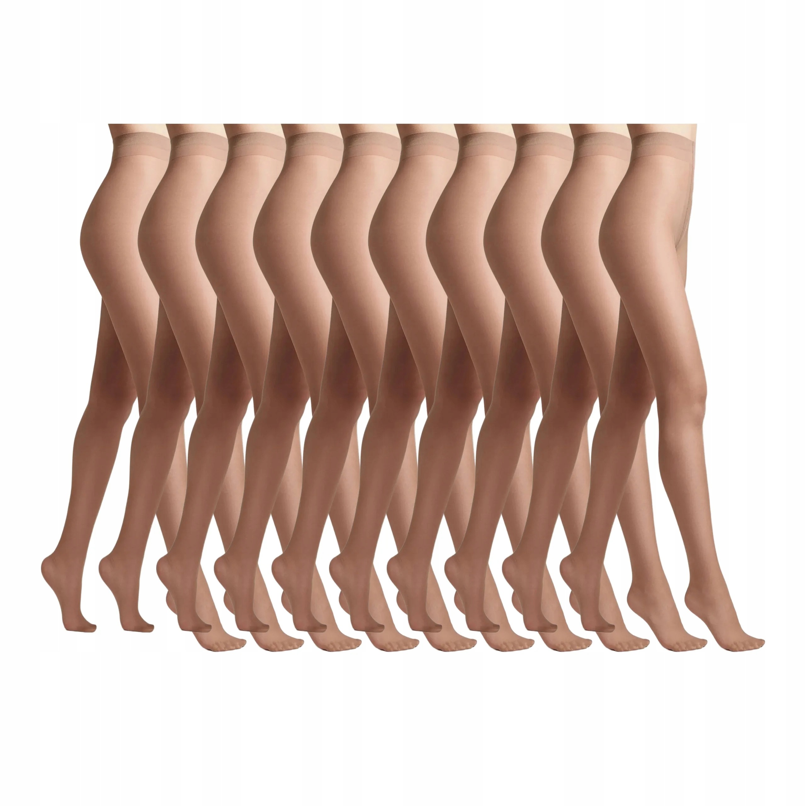 10 ks Punčocháče Conte Prestige 20 den bez kalhotek 10x Beige 4-L