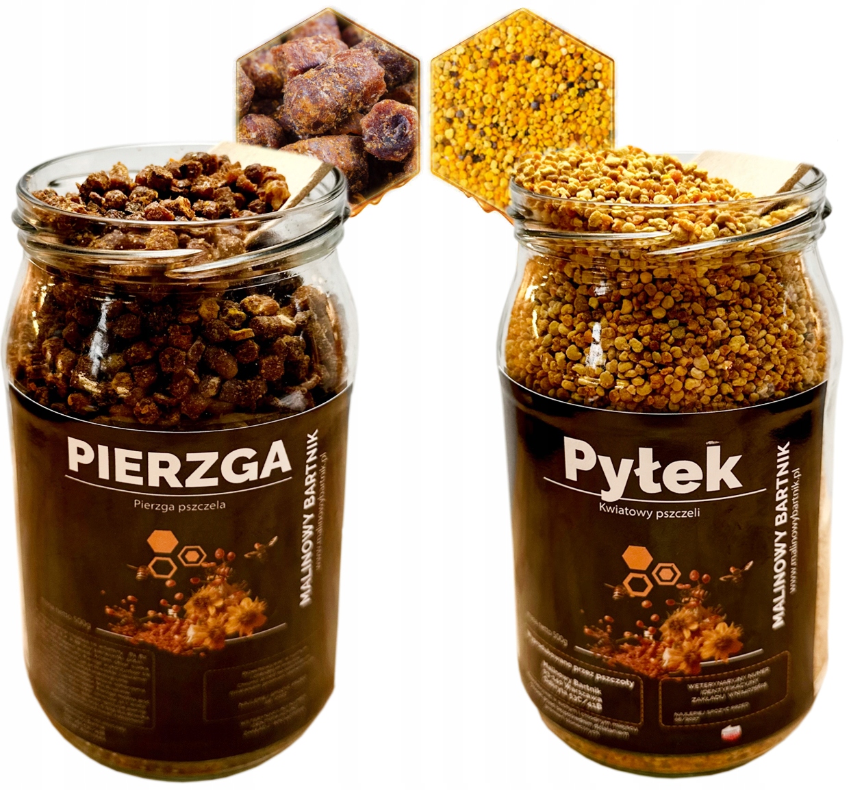 Levně Sada Perga 500 g Včelí pyl 500 g Květinový čerstvý ve sklenicích