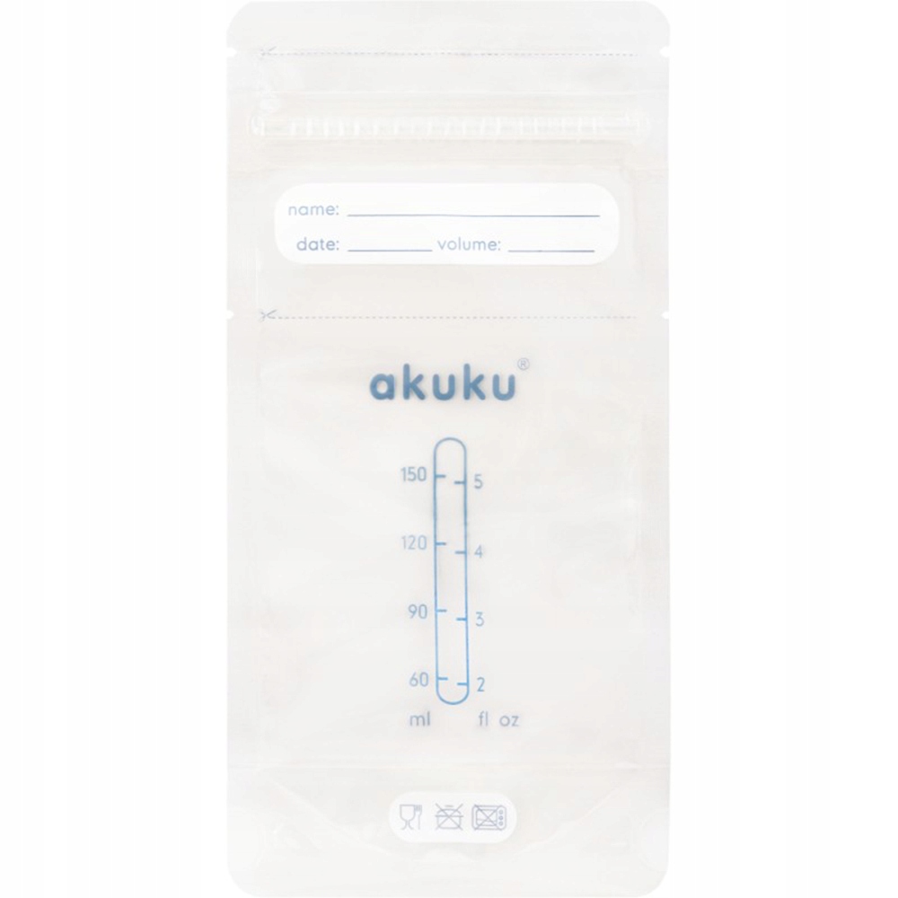 AKUKU STERYLNE WORECZKI DO MLEKA POKARMU MROŻENIA Marka Akuku