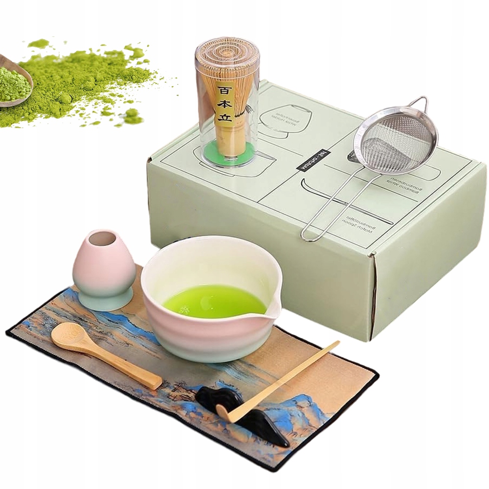 Levně 8-DÍLNÁ Sada Nástrojů Pro Výrobu Matchy S Lžícemi