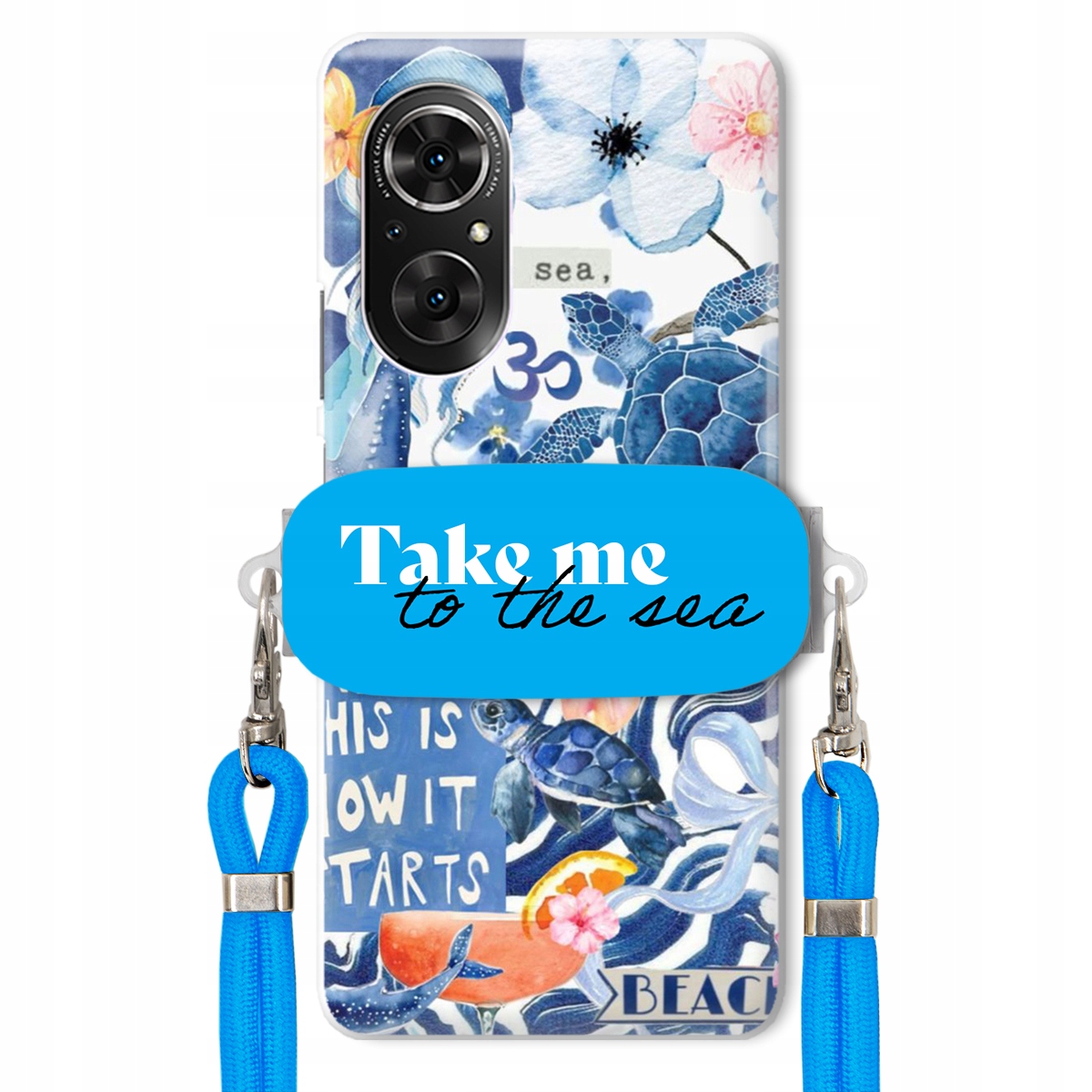 Puzdro pre Huawei Honor 50 Se Premium Vodítko Blue Držiak Take Me To The Sea