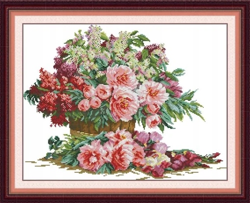 Kanva s potiskem vyšívací sada (kanva,mulina)