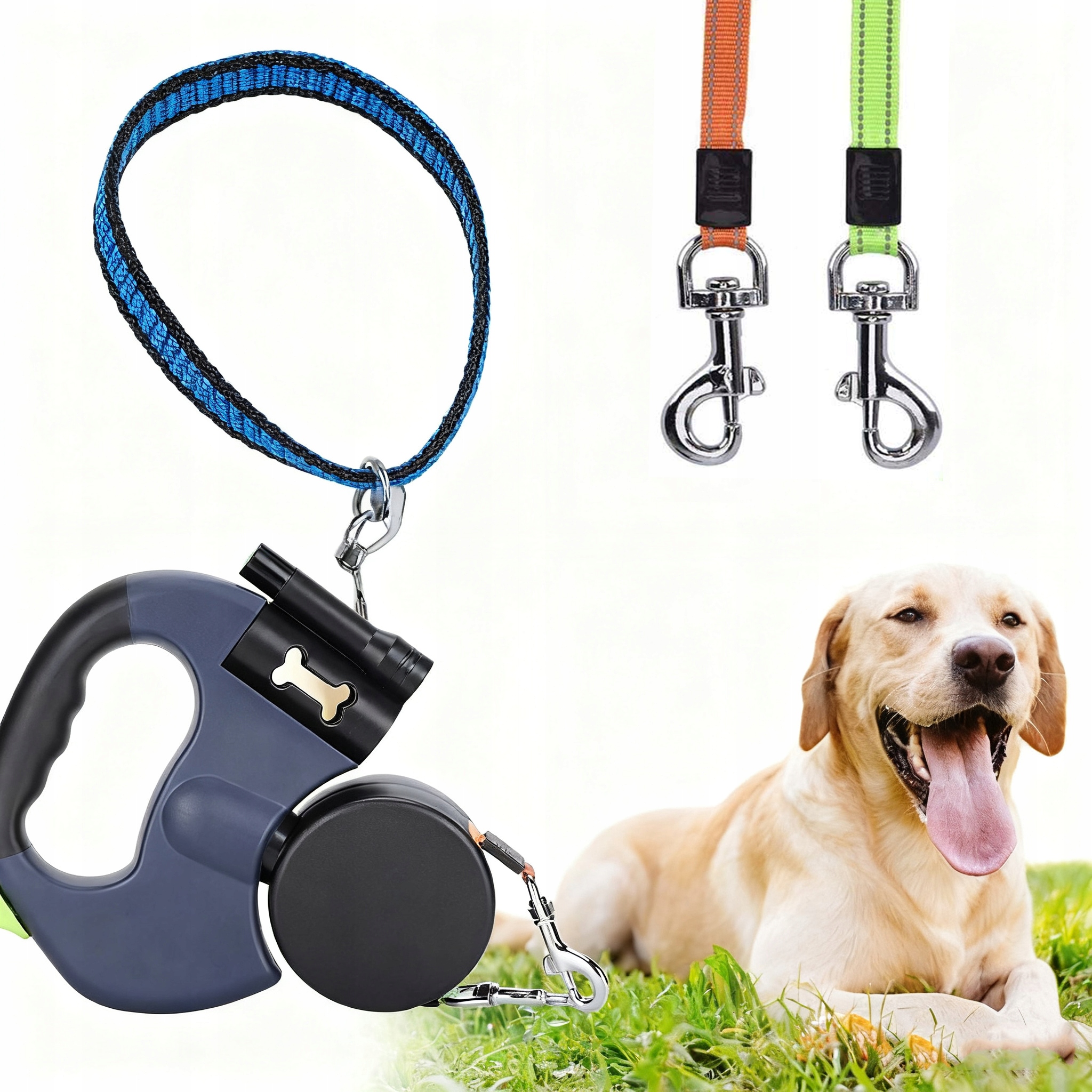 Led Vodítko automatická pro psa páska 3m/10kg Automatické škálování