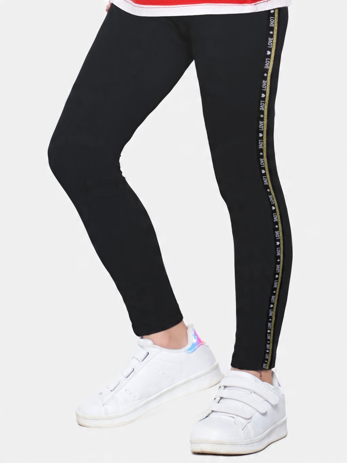 

Legginsy getry z lampasami leginsy czarne 98-104