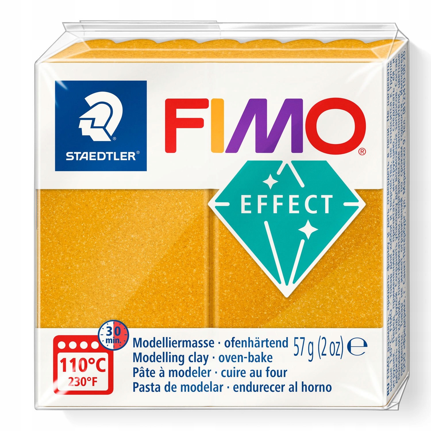 Modelina FIMO effect 57g - 11 zlatá metalíza