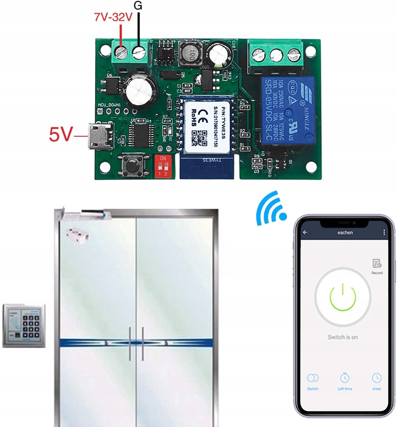 Moduł NEWGOAL TYWE3S Sterownik Tuya WIFI Brama Napęd Seria TYWE3S