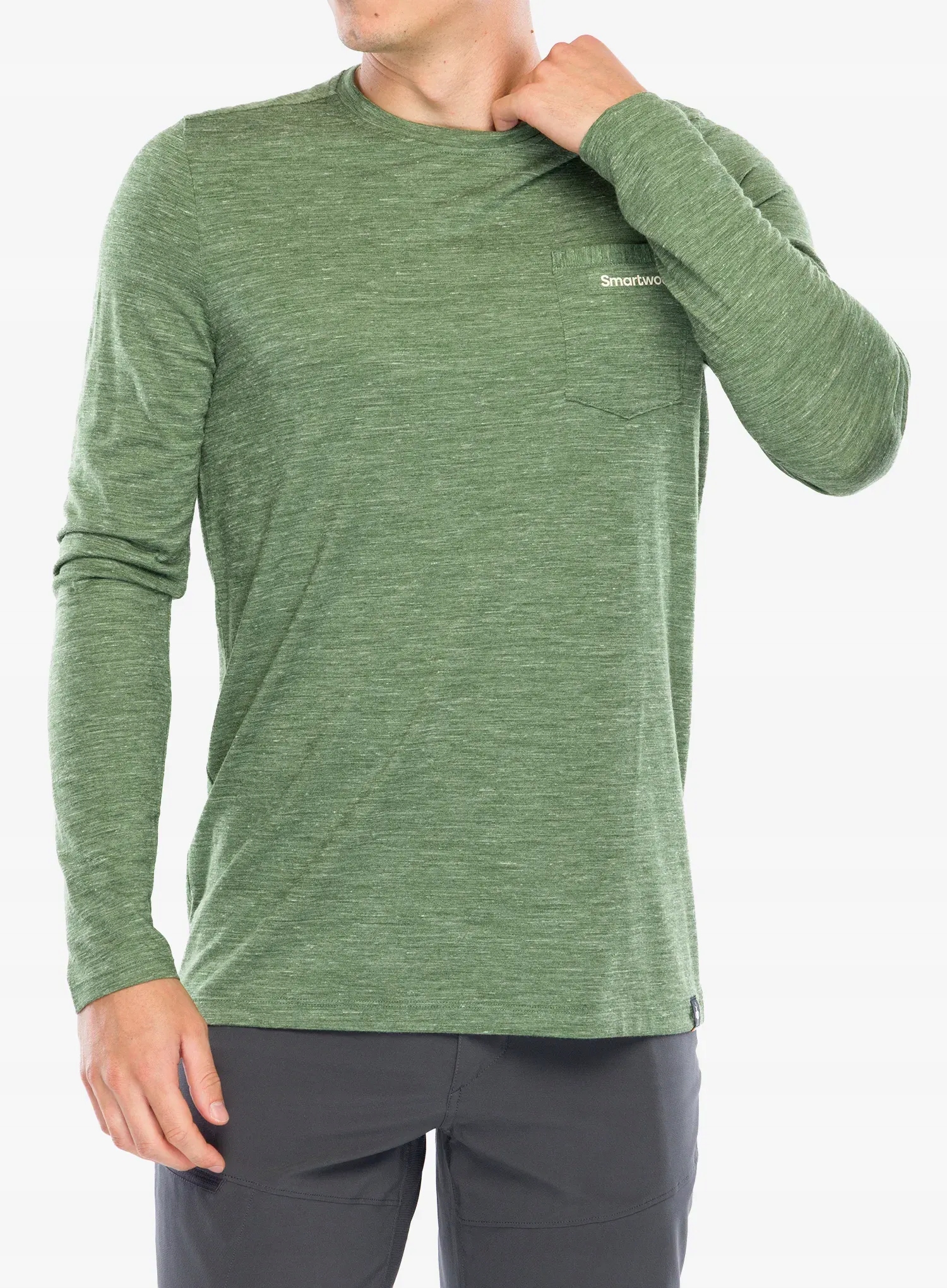 Bluza Smartwool Merino Hemp Blend Gear Up Ls Graphic Tee fern green XL