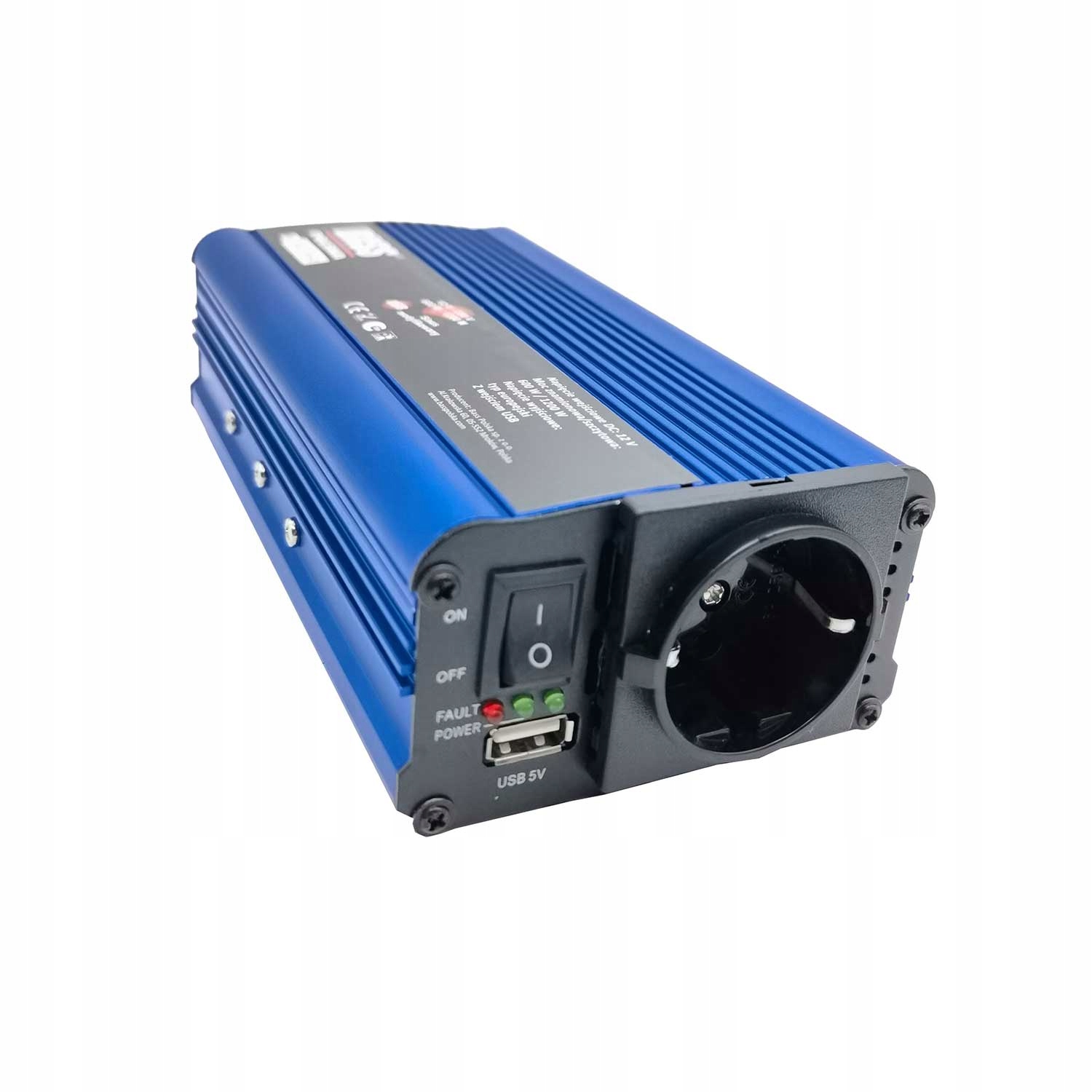 SAMOCHODOWA PRZETWORNICA NAPIĘCIA 12V 230V 1200W Napięcie wejściowe 12 V