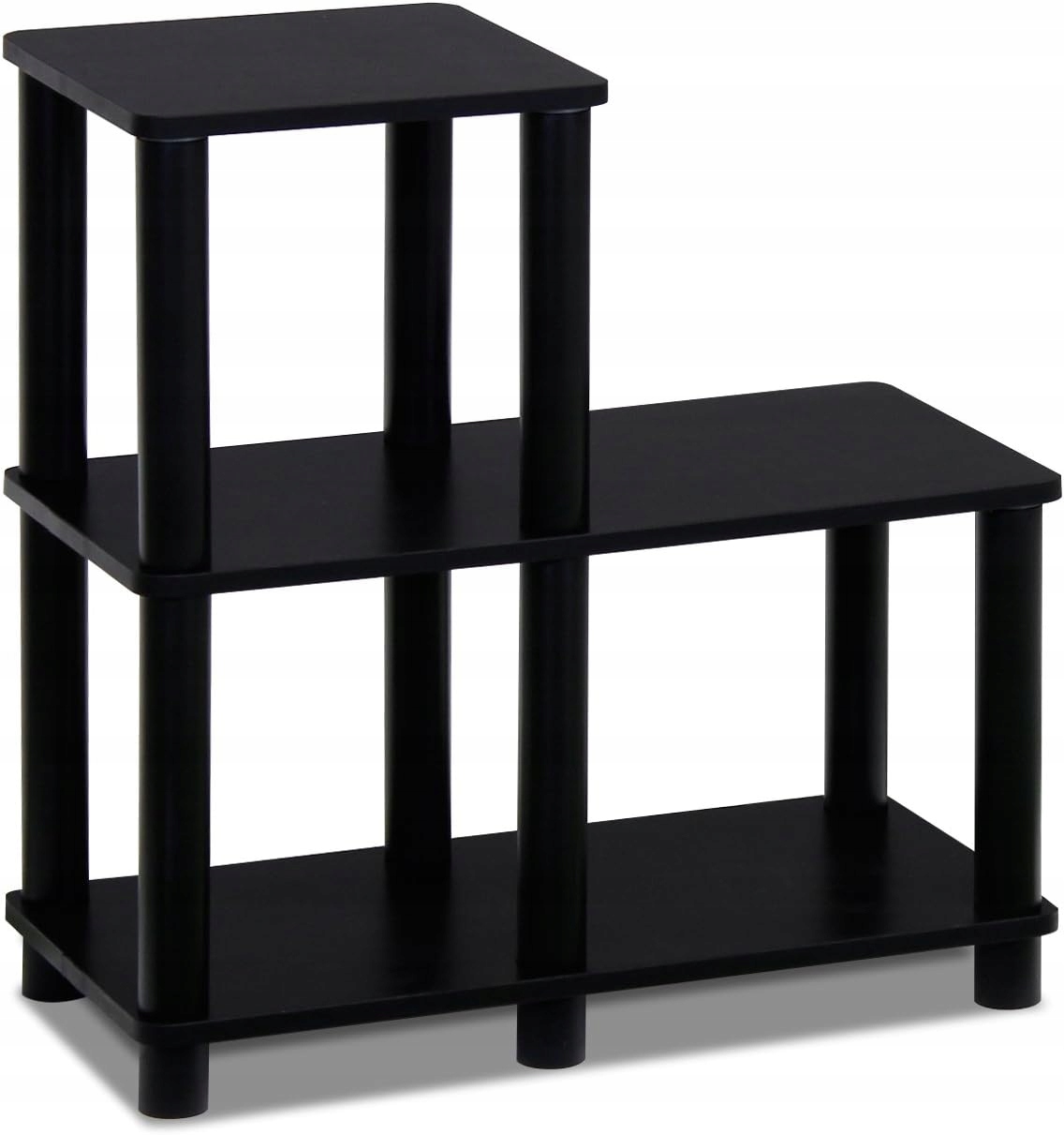 Furinno Regál 3 police Černý 48x24x50 cm na knihy Rostliny do obývacího pokoje
