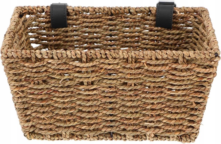 Koszyk rowerowy wiklinowy prostokątny na kierownice 29x19x14cm