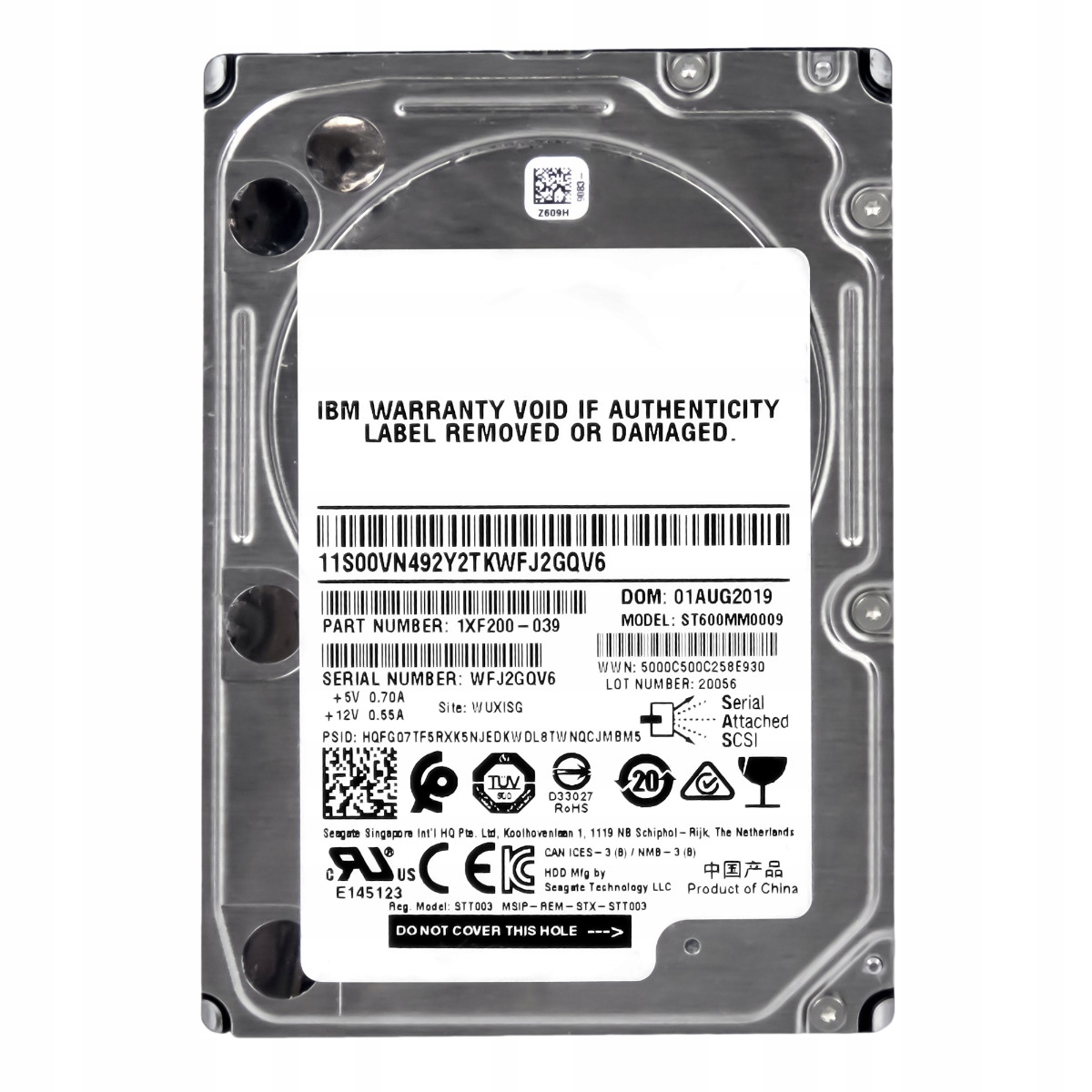 Ibm 00Y5800 600GB 10K 128MB SAS-2 2.5" ST600MM0009