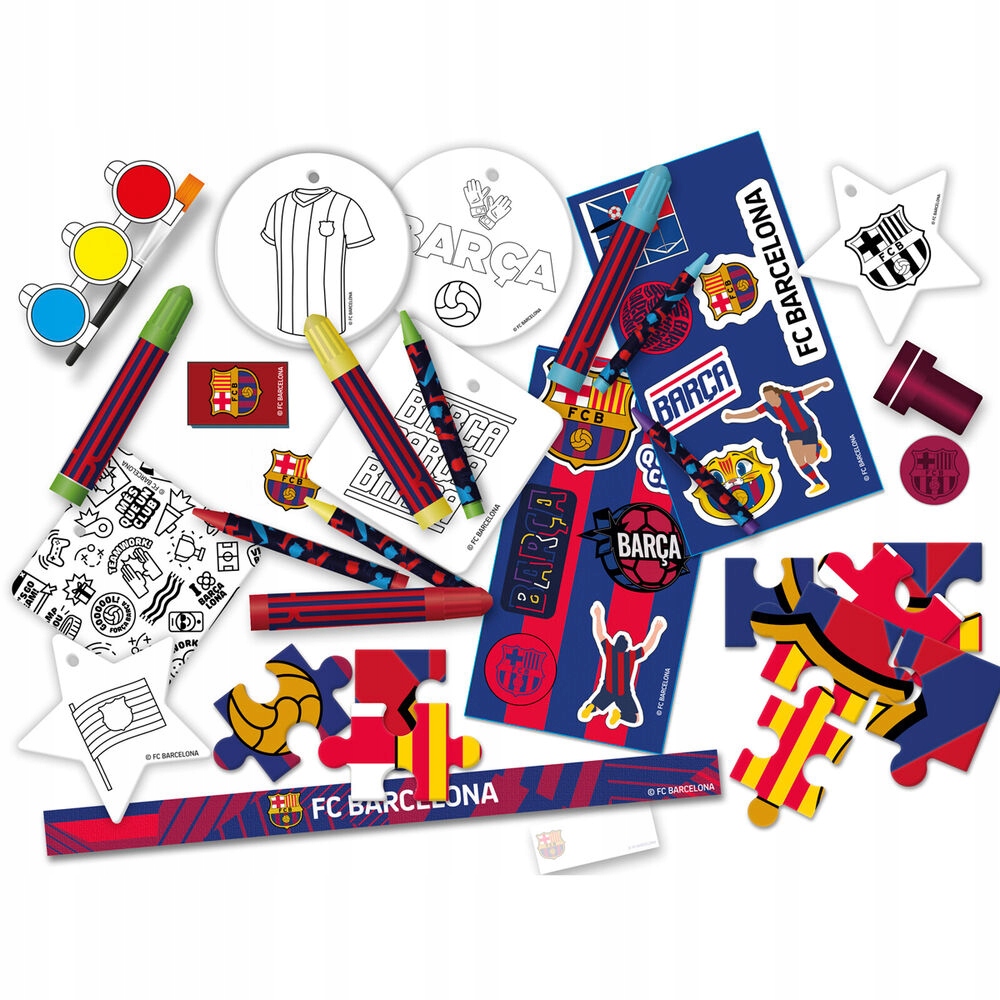 Адвент-календарь FC Barcelona, 24 сюрприза: наклейки, штампы, браслет и пазл — фото 2