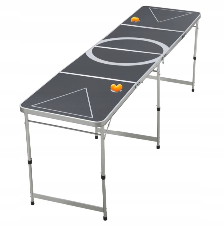 Aluminiowy stół turystyczny ogrodowy do imprezowego ponga 240x60 Rocktrail