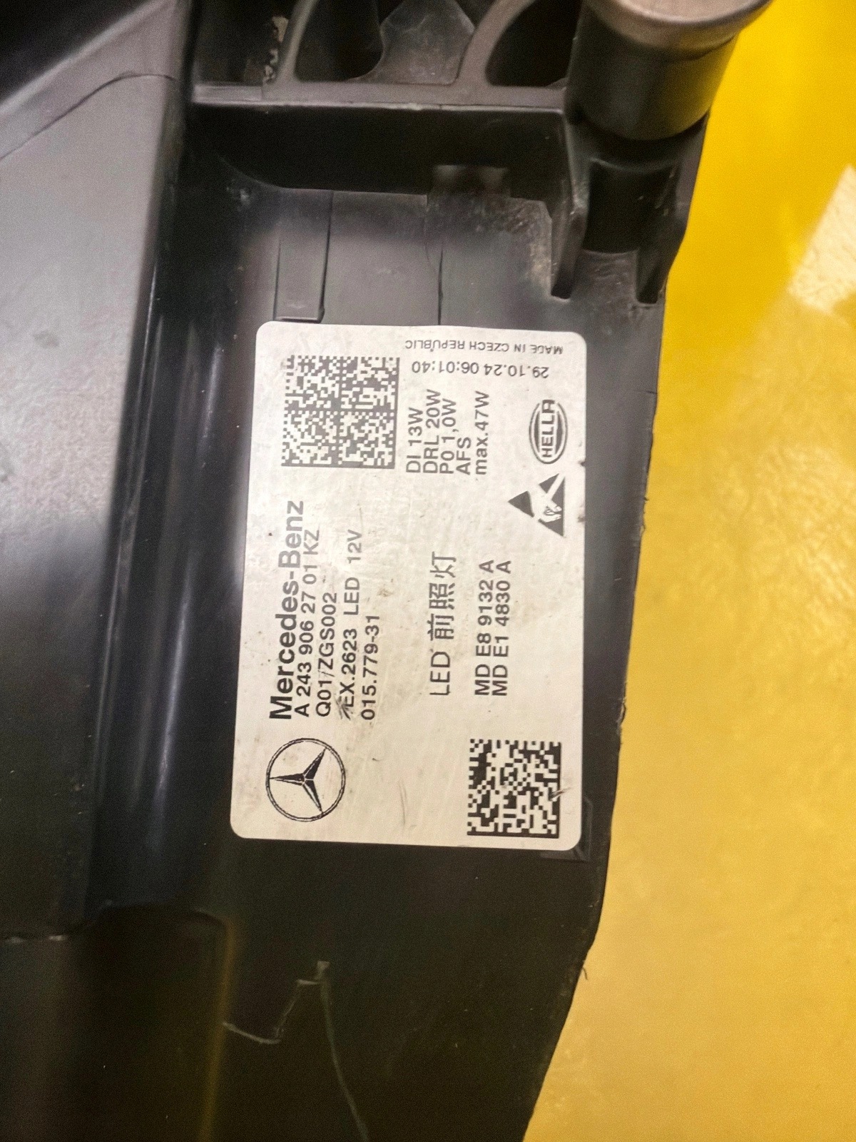 light left Mercedes EQA EQB W243 Full Led High Performance A2439062701
