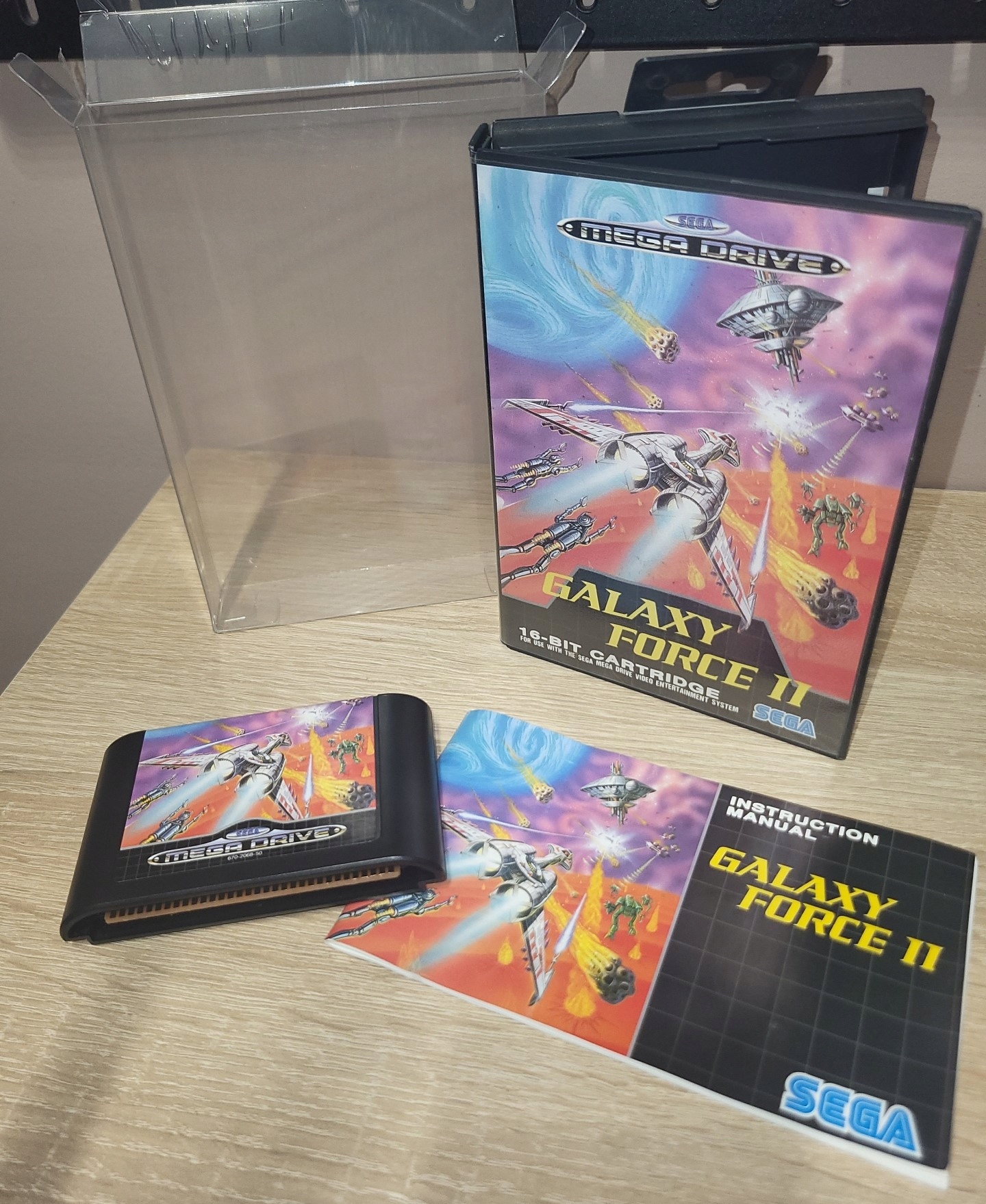 GALAXY FORCE II 2 - SEGA MEGA DRIVE SMD KOMPLET +PROTEKTOR IGŁA!