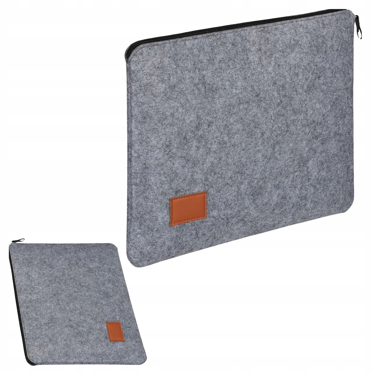 TORBA NA LAPTOP LAPTOPA ETUI NA ZAMEK 14 cali TECZKA FILC SZARA POKROWIEC