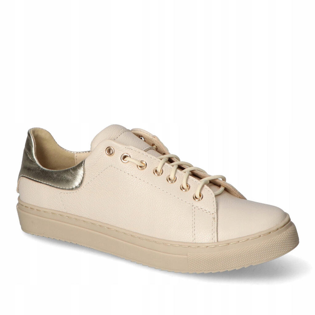 Dámské polobotky Kamex-But Laura Béžová Hrách Přírodní kůže 37