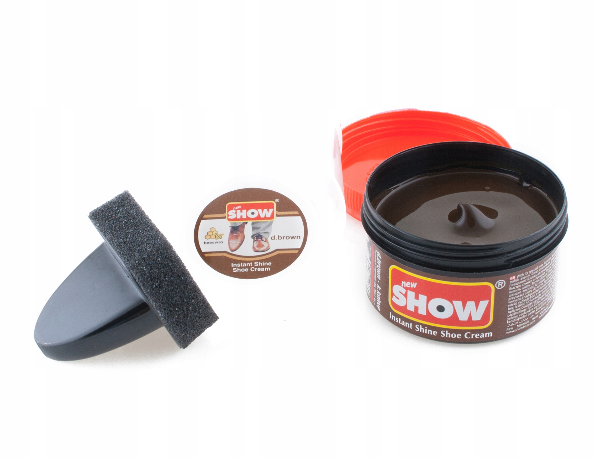 Krem Pasta woskowa do butów farba z gąbką BRĄZ Marka inna