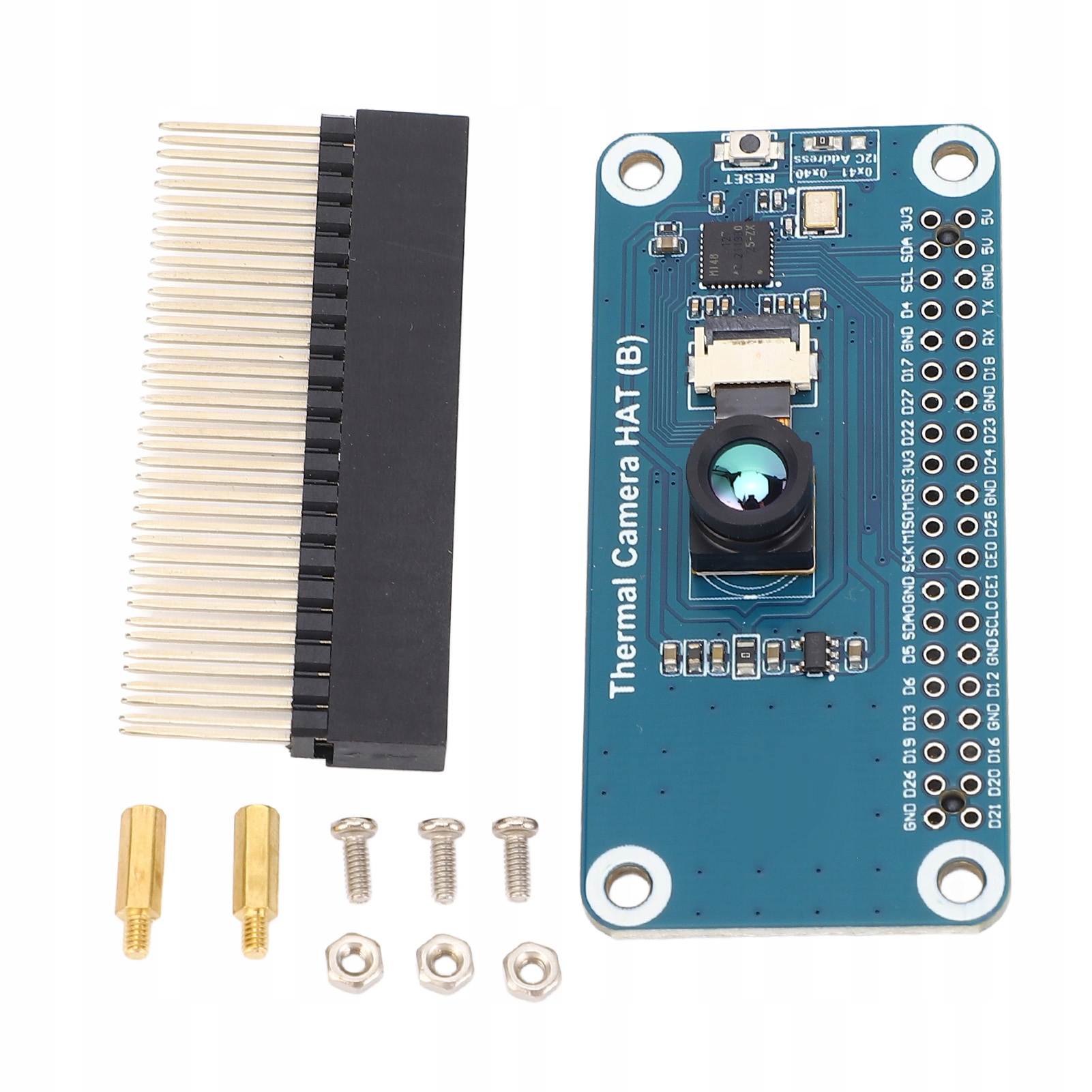 Kamera termowizyjna kapelusz 80x62 pikseli 45 ° FOV 25FPS 40PIN GPIO PV