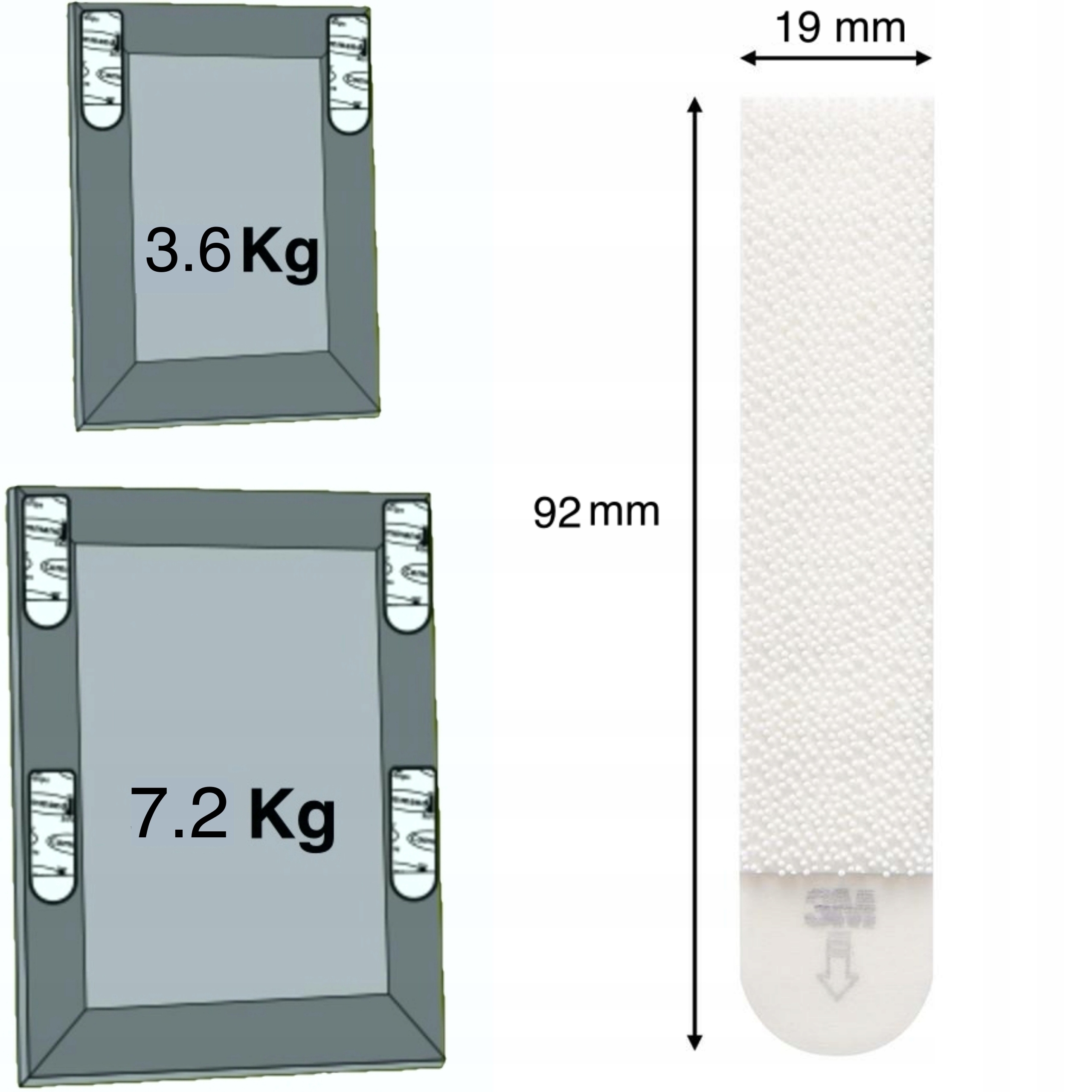 COMMAND Rzepy Samoprzylepne do Obrazow Duże 8 szt Marka Command