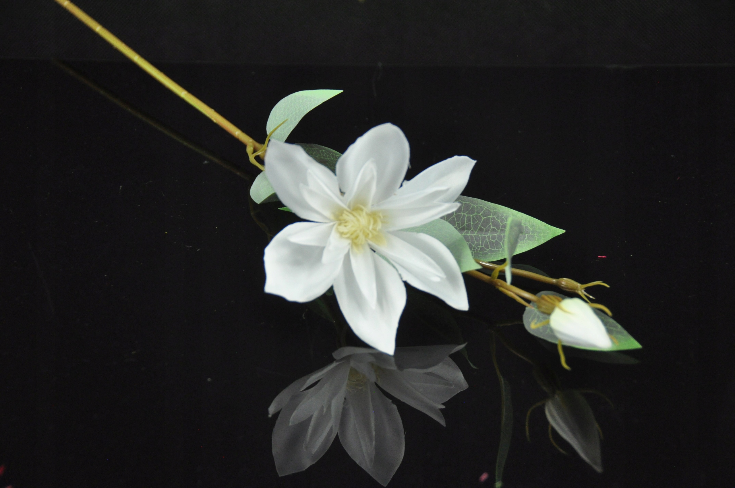 Klematis biały kwiat sztuczny Marka Dekoradom