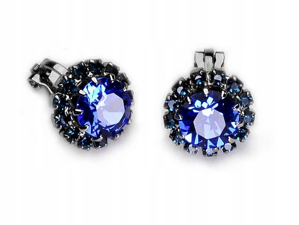 

Niebieskie Klipsy Swarovski Szafirowe Jablonex