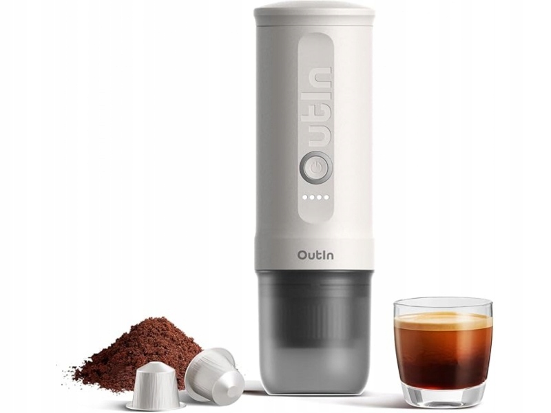 Outin Nano Portable Espresso Machine Pearl White
