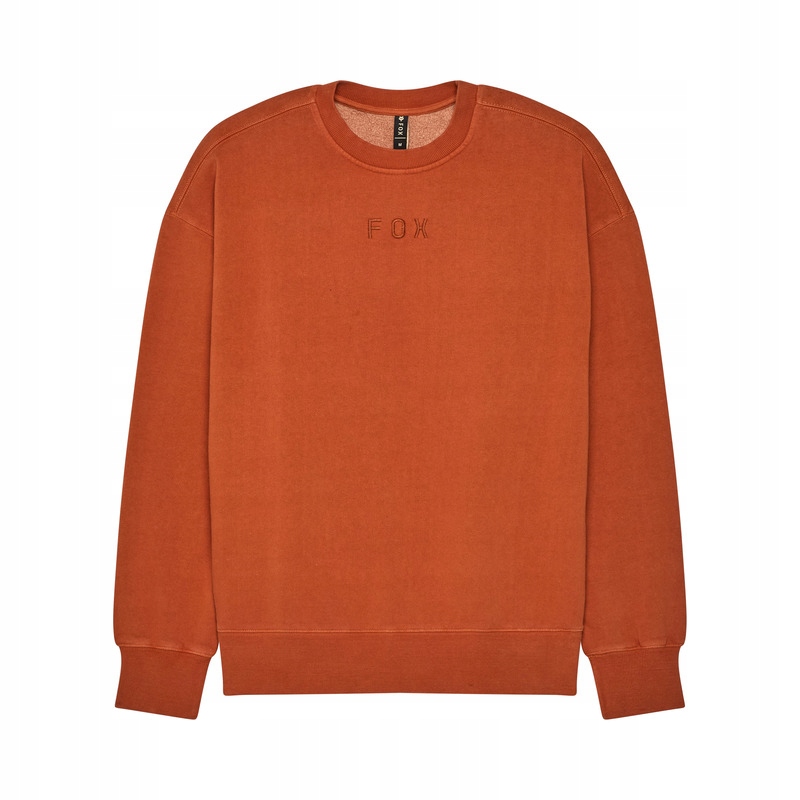 Mikina Fox Wordmark Oversized Fleece Crew Cognac XL
