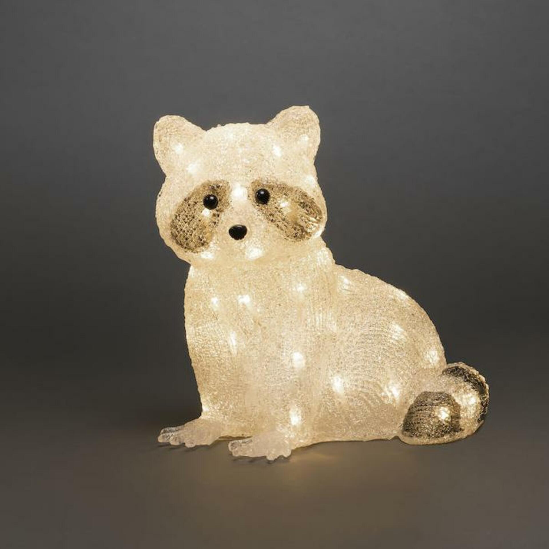 Exihand Mýval sediaci 6282-103, 48 Led teplá biela, výška 27 cm