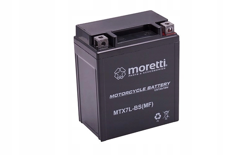 

Akumulator Gel MTX7L-BS Moretti YTX7L-BS