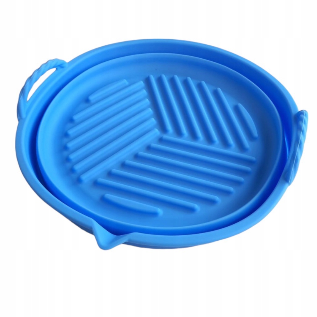 Silikonowa forma do frytkownicy beztłuszczowej. 20cm. Niebieska. Kod producenta 15886677