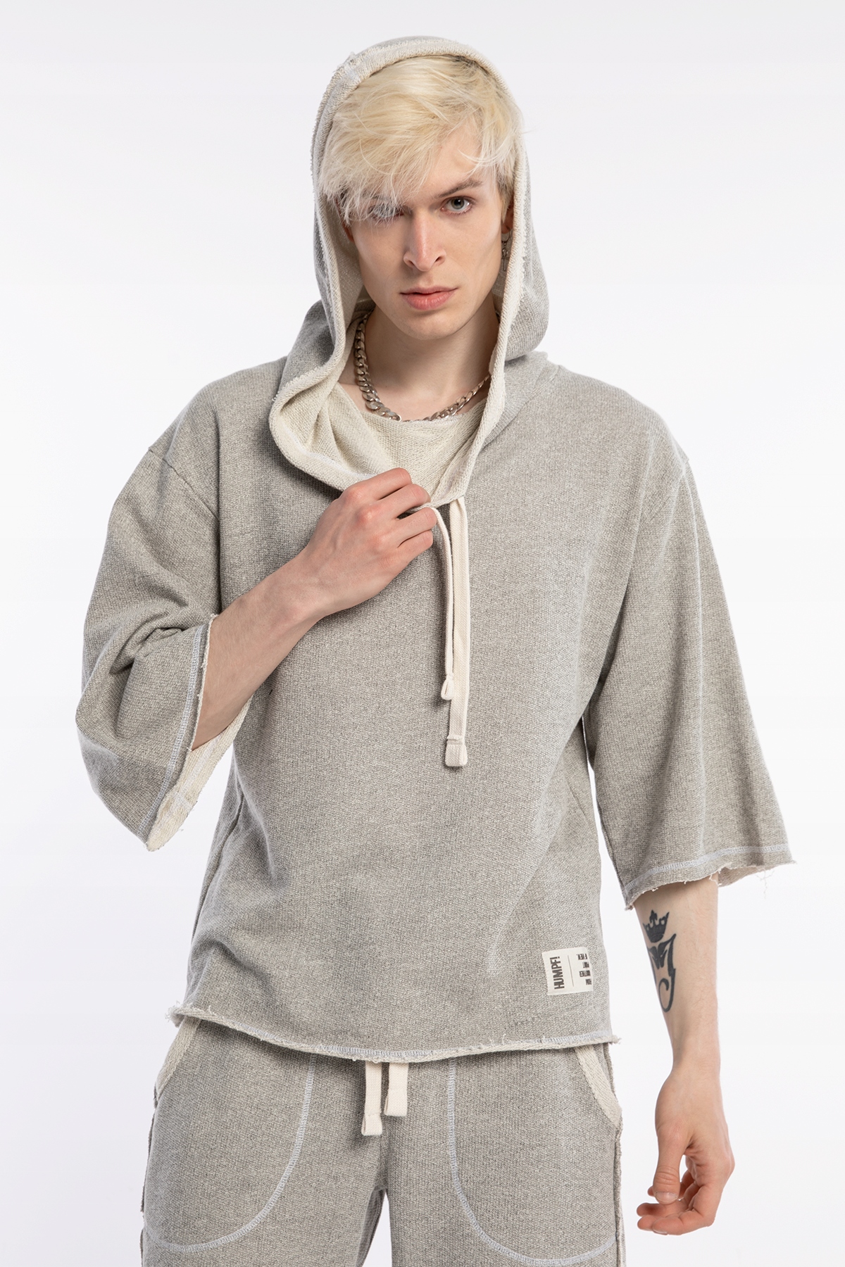 Pánská Mikina Humpf Bez Surových Rukávů HB-HB003-GRY-S