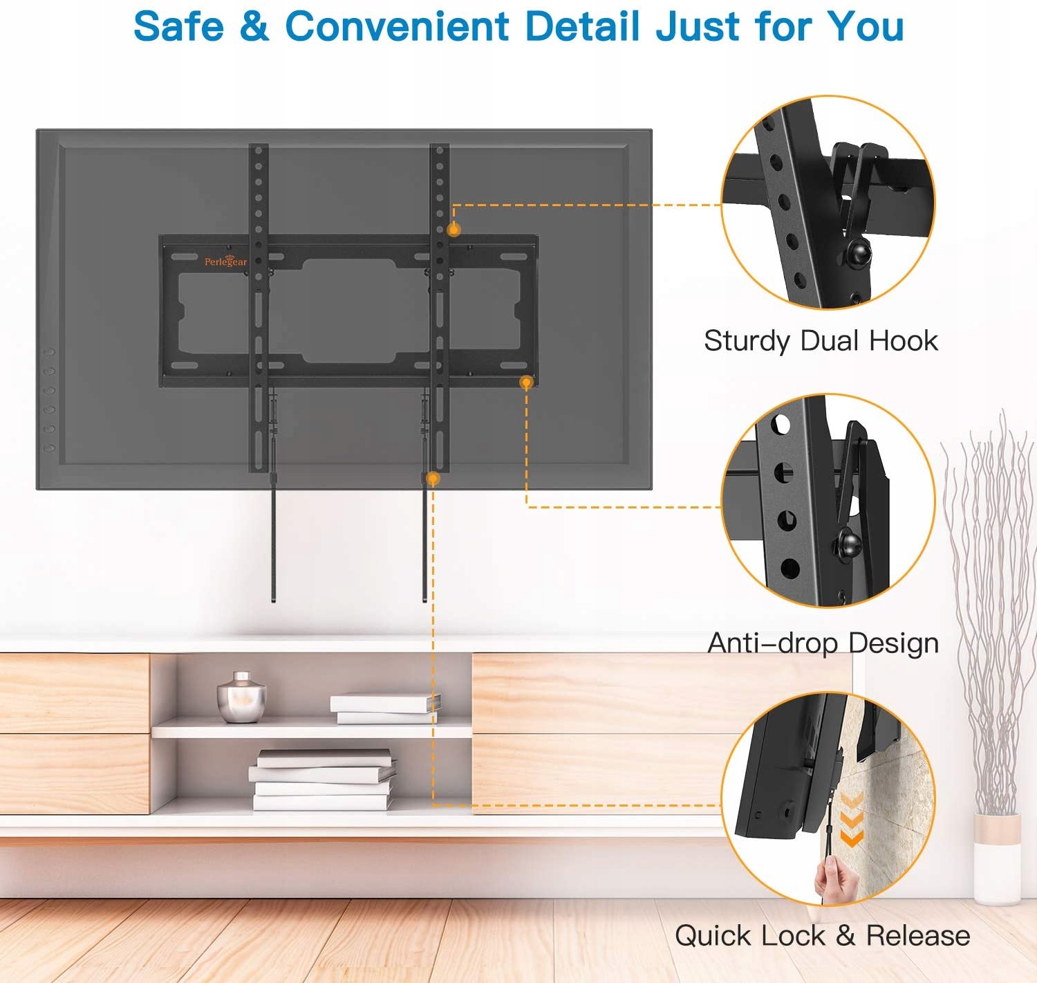 Uchwyt Ścienny do Telewizora PERLEGEAR PGPIMTK1 Model PGPIMTK1