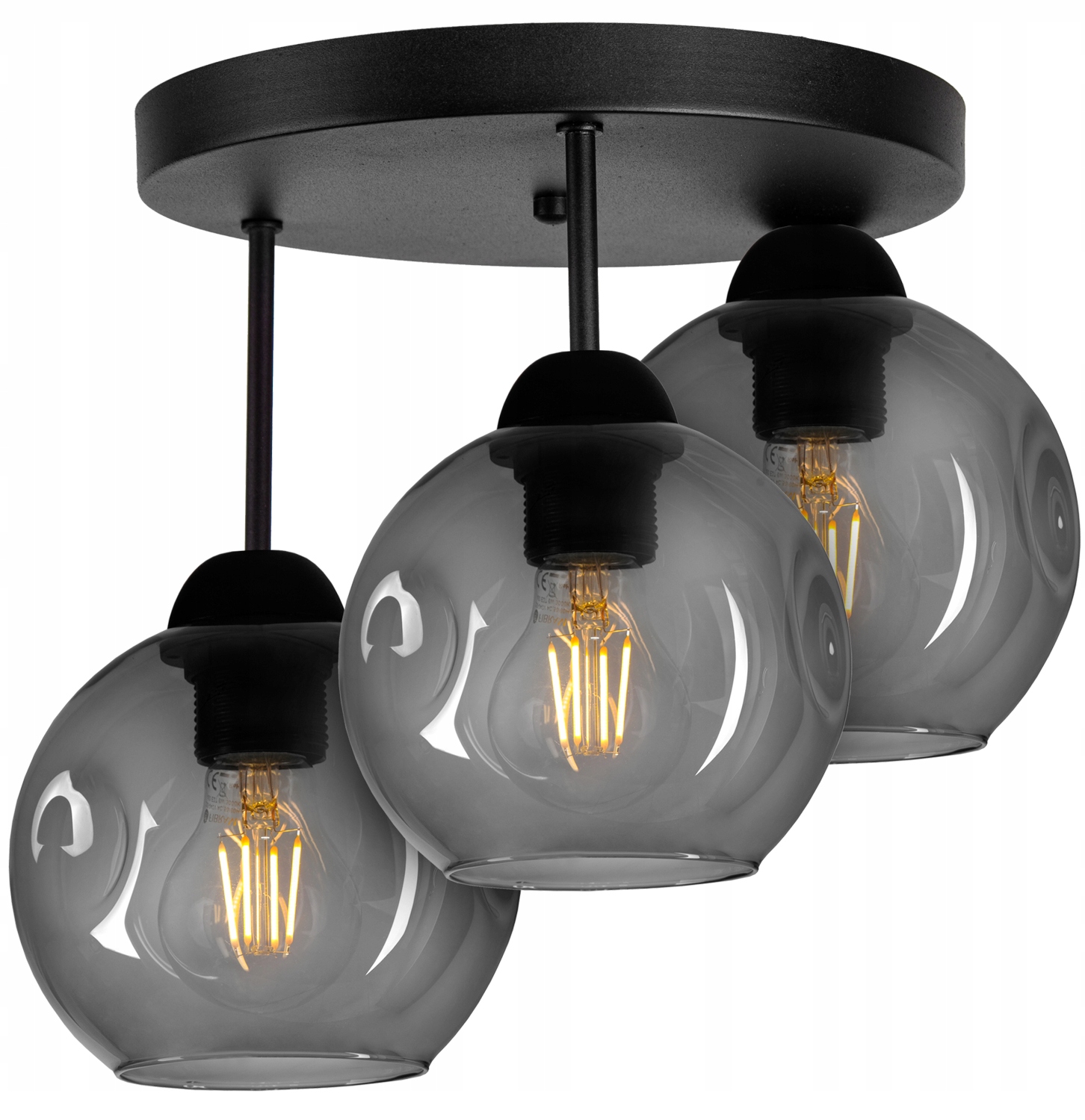 

Szklana Lampa Wisząca Sufitowa Żyrandol Kule Led