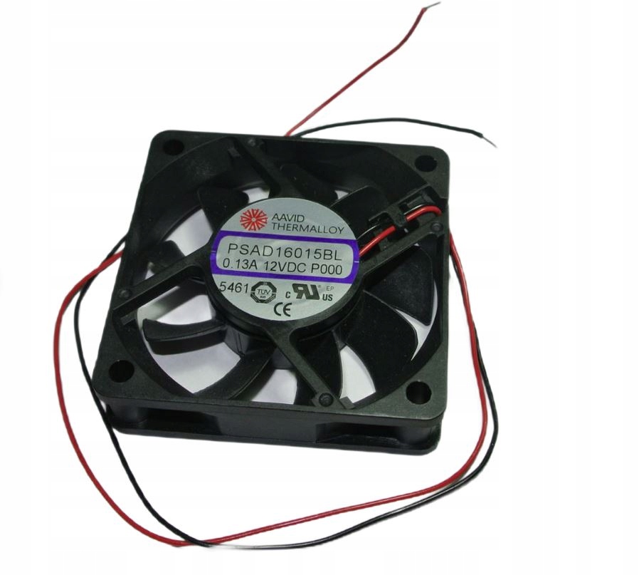 PSAD16015BL Ventilátor 12V 0.13A Aavid Thermalloy 60x60x15mm