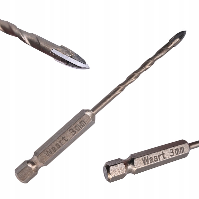 Wiertło uniwersalne 3 mm quick change Hex bit 1/4
