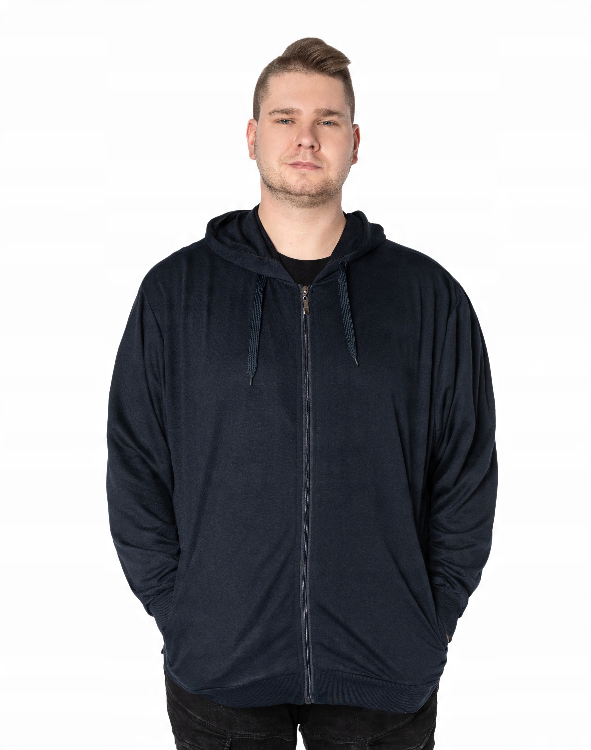 

Duża Bluza Męska Rozsuwana z Kapturem 2299-03 5XL