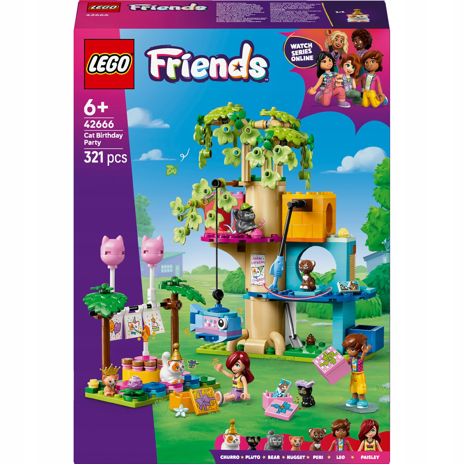 Lego Friends 42666 Kočičí narozeninová oslava a domeček na stromě